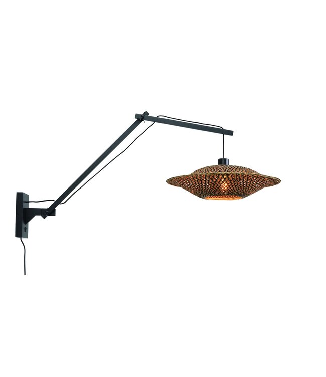 Good&Mojo wandlamp Bali Large met lange arm
