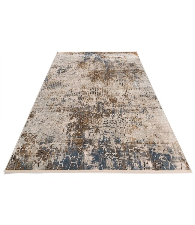 Karpi vloerkleed Olimpos 13 blauw-beige in recht & rond