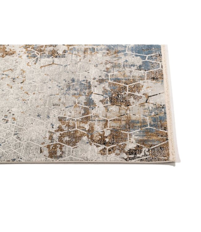 Karpi vloerkleed Olimpos 13 blauw-beige in recht & rond