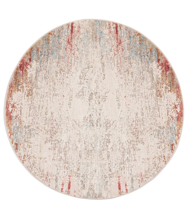 Karpi vloerkleed Olimpos 45 blauw-rood-beige-wit in Recht & Rond