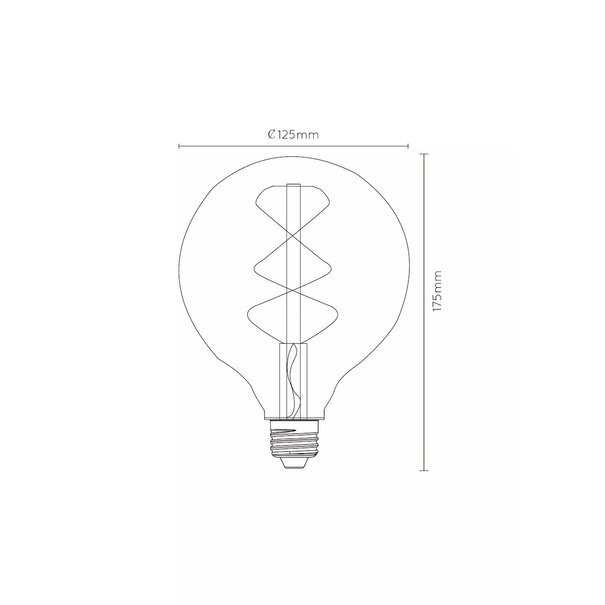 Lucide Lucide dimbare LED filament lamp 12,5 cm