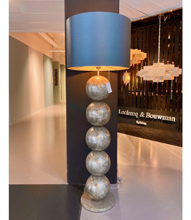Leclercq & Bouwman vloerlamp Boss met 5 bollen Silver Cream
