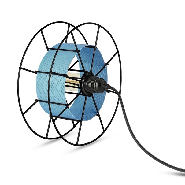 Tolhuijs Design Vloerlamp SPOOL Zwart Blauw