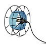 Vloerlamp SPOOL Zwart Blauw