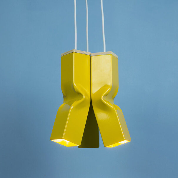 Tolhuijs Design Hanglamp BENDY Tripel Geel