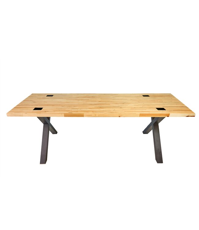 Upcycle Geperst Pallet Eettafel Kruispoot Onderstel 180x90