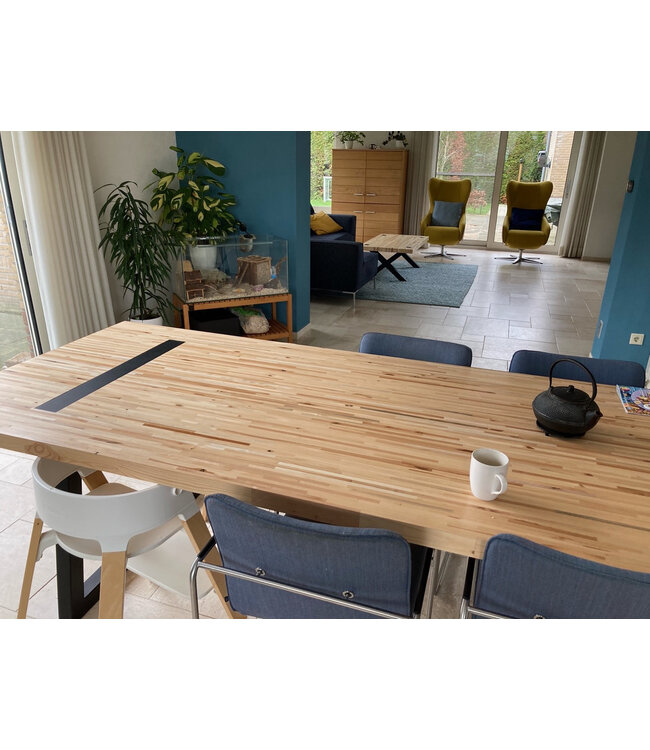 Upcycle Geperst Pallet Eettafel Trapezium Onderstel 200x90