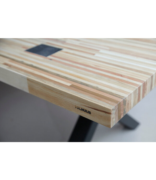 Upcycle Geperst Pallet Eettafel Trapezium Onderstel 200x90