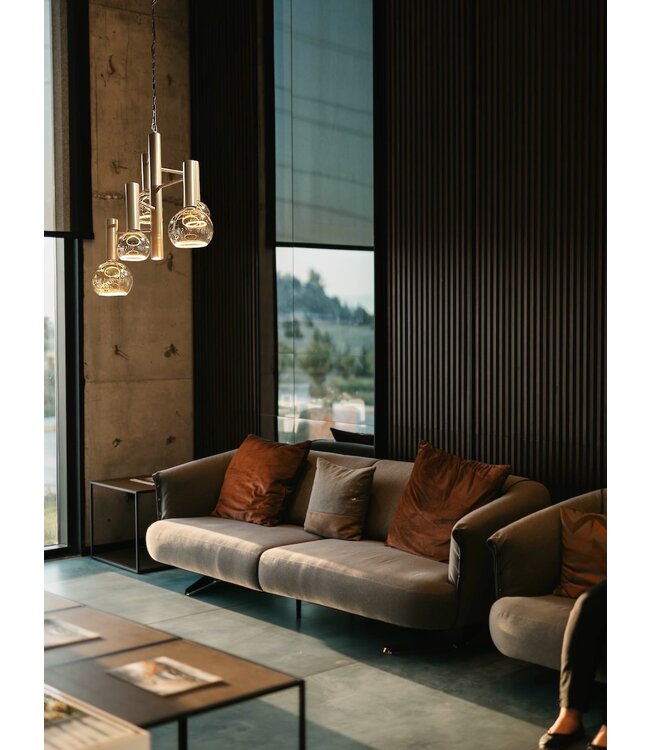 Leclercq & Bouwman hanglamp Escale 5-lichts brons