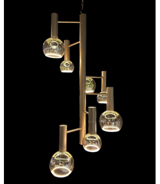 Leclercq & Bouwman Hanglamp Escale 7-lichts brons