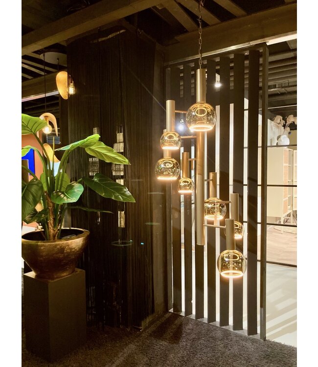 Leclercq & Bouwman hanglamp Escale 7-lichts brons