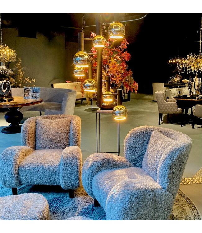 Leclercq & Bouwman hanglamp Escale 7-lichts Textured Black