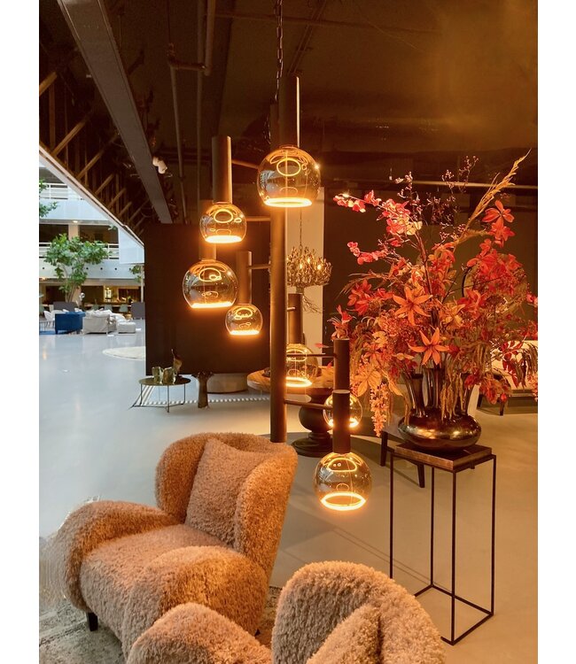 Leclercq & Bouwman hanglamp Escale 7-lichts Textured Black