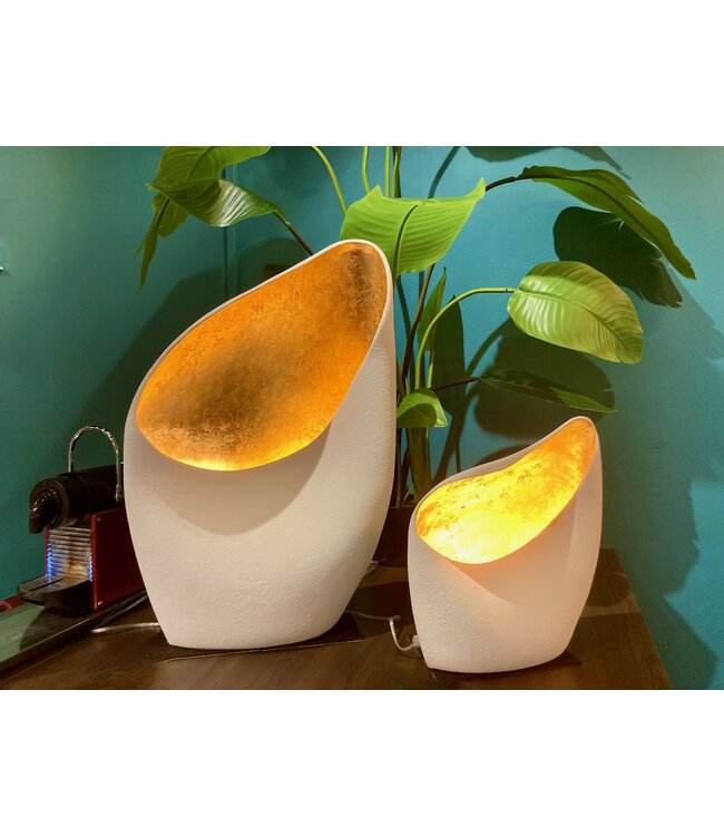 Leclercq & Bouwman tafellamp NATURE White/Gold in 2 maten