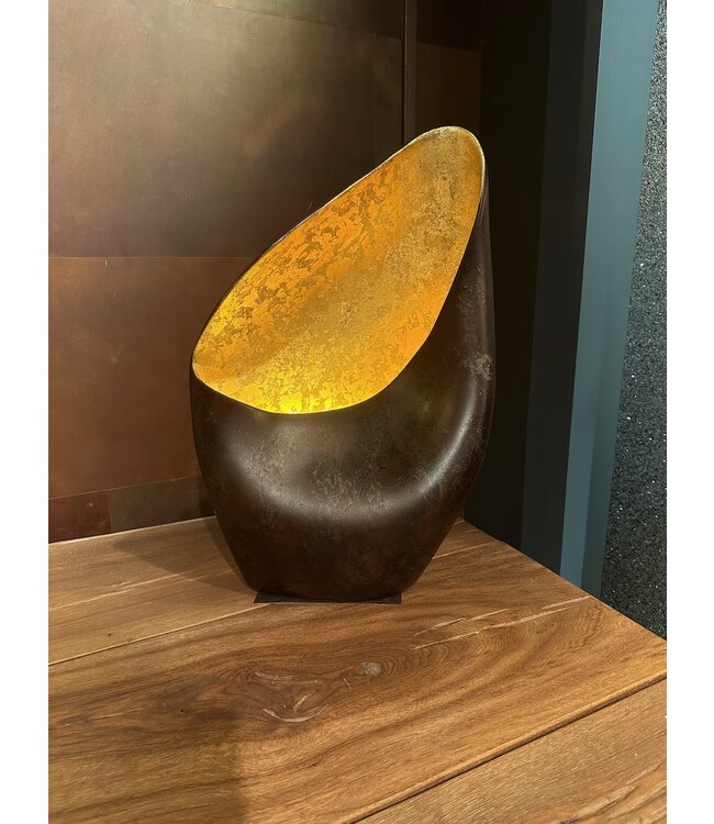 Leclercq & Bouwman tafellamp NATURE Corten/Gold in 2 maten