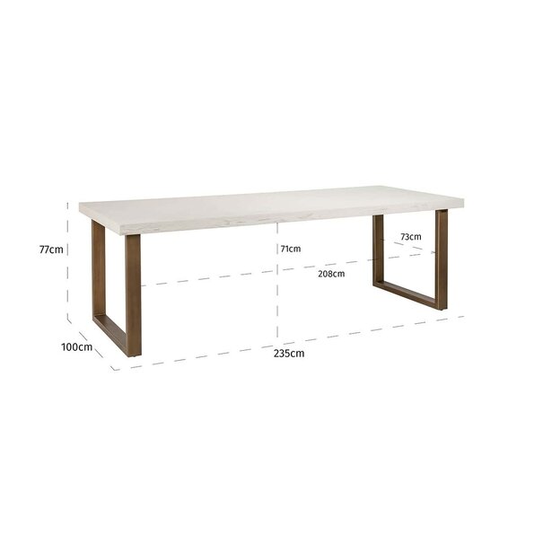 Richmond Interiors Richmond Interiors Eettafel Whitebone 235 (Verona Grey)