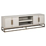 Richmond Interiors TV-meubel Whitebone brass 4-deuren 200 (Verona Grey)