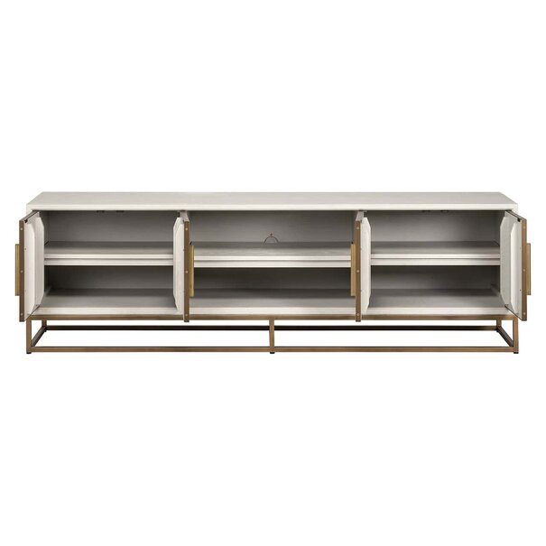 Richmond Interiors Richmond Interiors TV-meubel Whitebone brass 4-deuren 200 (Verona Grey)