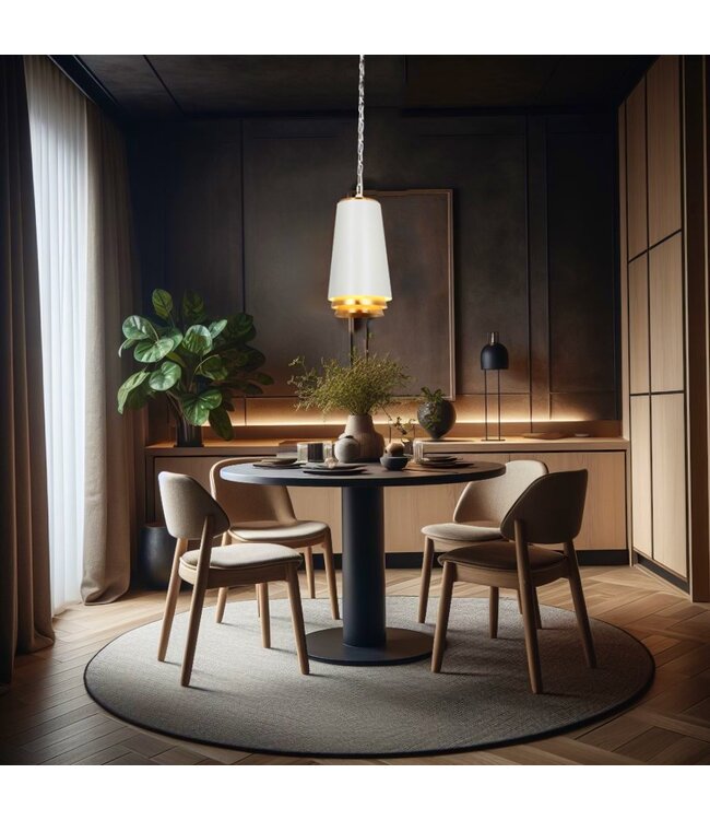 Leclercq & Bouwman hanglamp Miro wit-goud