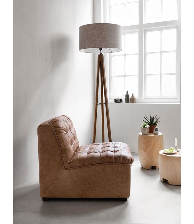 Must Living fauteuil Liberty in Buffalo leer cognac