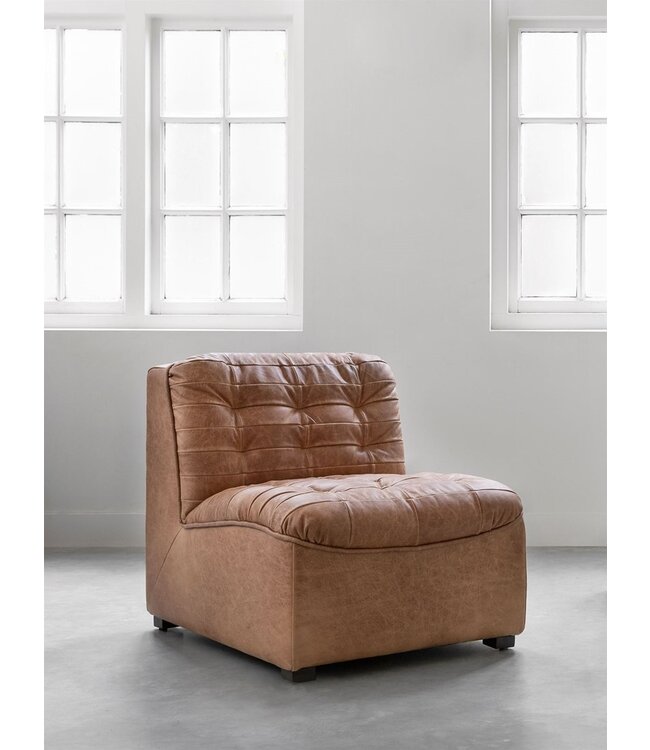 Must Living fauteuil Liberty in Buffalo leer cognac