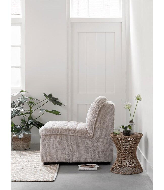 Must Living fauteuil Liberty in stof Glamour naturel wit