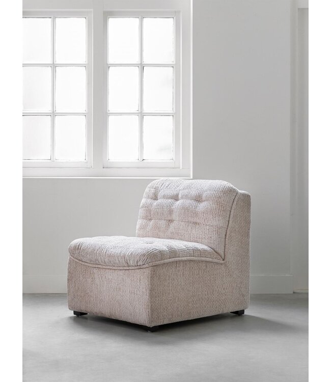 Must Living fauteuil Liberty in stof Glamour naturel wit