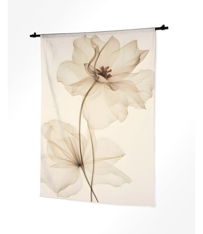 Urban Cotton wandkleed White Flowers