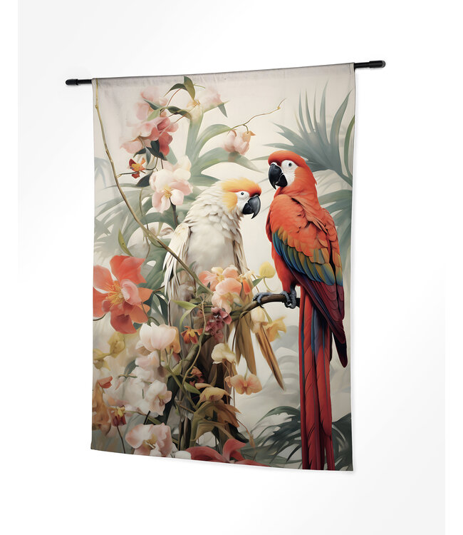 Urban Cotton wandkleed Lovebirds