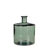 Guan Fles Vaas maat S - H26 x Ø21 cm - Gerecycled Glas - Groen