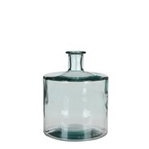 Guan Fles Vaas maat S - H26 x Ø21 cm - Gerecycled Glas - Transparant