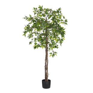 Ficus Kunstplant in Bloempot - H150 x Ø50 cm - Groen 