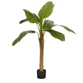 Kunstplant Bananenboom in Pot - H155 x Ø90 cm - Groen