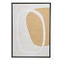 Muurdecoratie Cirkel - L50 x H70 cm - Canvas - Zwart