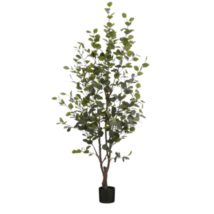 Kunstplant Eucalyptusboom in Pot - H180 x Ø80 cm - Groen