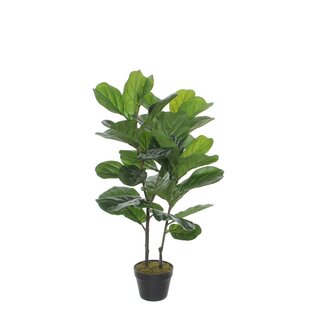 Ficus Lyrata Kunstplant - H100 x Ø60 cm - Groen