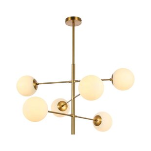 Hanglamp Nepal White Gold 6-Licht