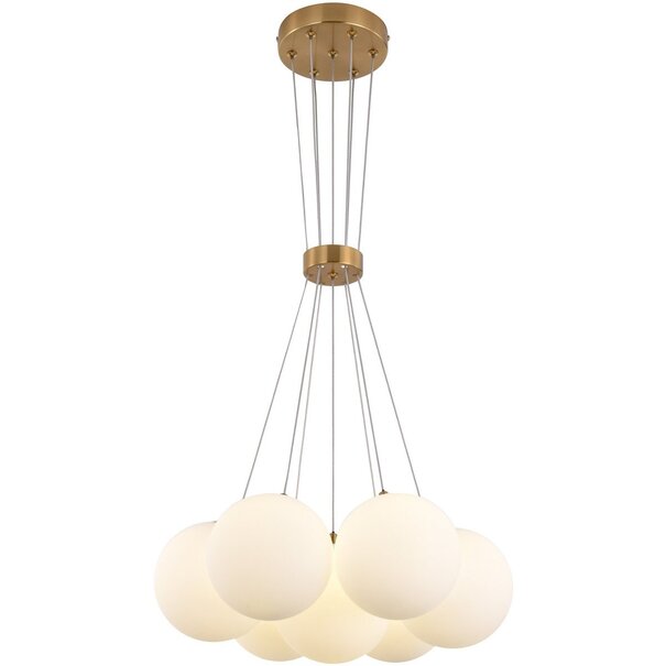 Luxury Living Hanglamp Jenna White Gold 7-Licht