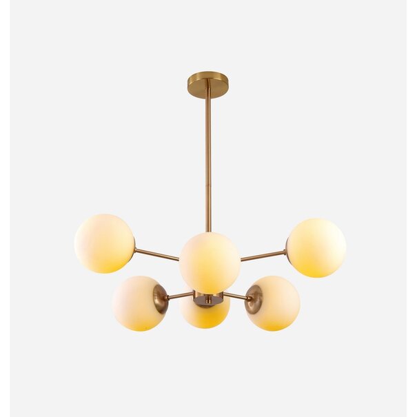 Luxury Living Hanglamp Gina White Gold 6-Licht