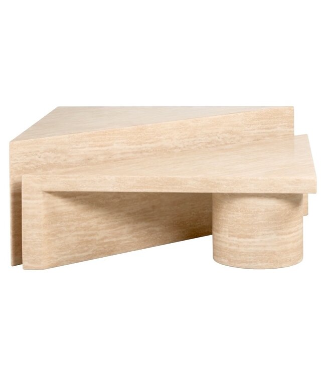Richmond Interiors Salontafel Fictus Travertine faux, set van 2