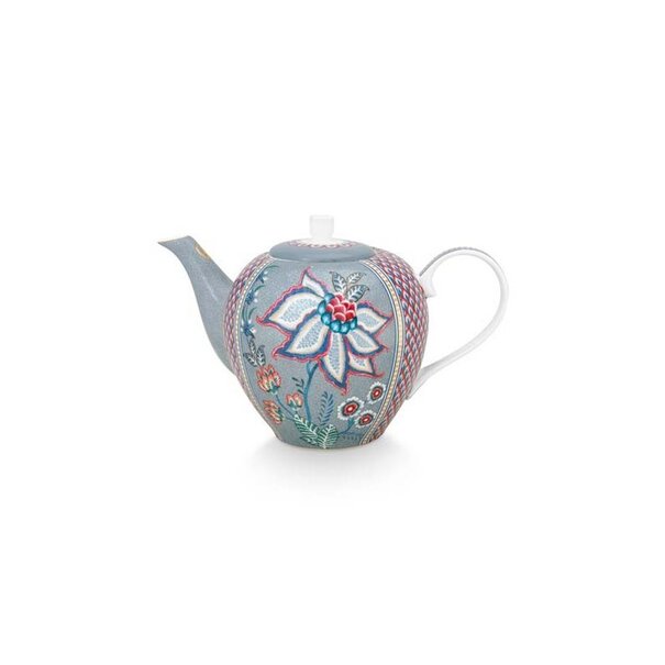 Pip Studio Theepot Large Flower Festival Lichtblauw 1.6ltr