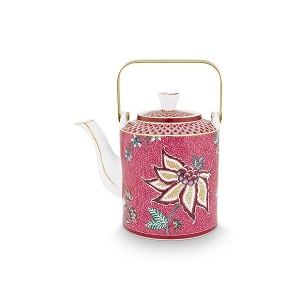 Pip Studio Pip Studio giftset Teapot Oriental Flower Festival Dark Pink 1 ltr