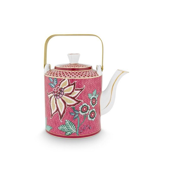 Pip Studio Pip Studio giftset Teapot Oriental Flower Festival Dark Pink 1 ltr