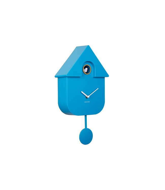 Karlsson wandklok Modern Cuckoo Bright Blue