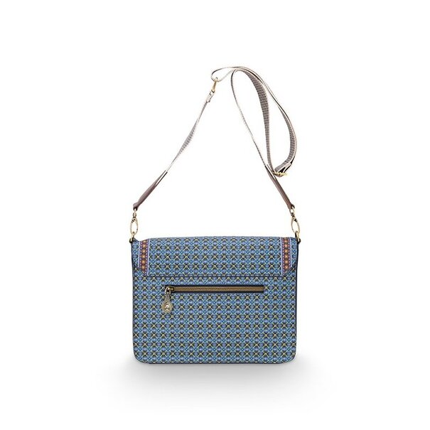 Pip Studio Cross Body Flap Clover Blue 25x7x20cm