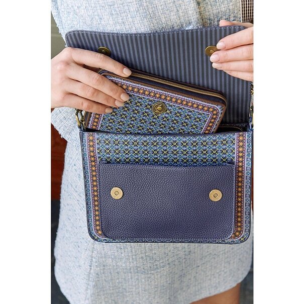 Pip Studio Cross Body Flap Clover Blue 25x7x20cm