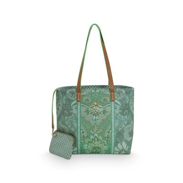 Pip Studio Shopper Medium Kyoto Festival Groen 32/47x31x18.5cm