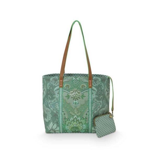 Pip Studio Shopper Medium Kyoto Festival Groen 32/47x31x18.5cm