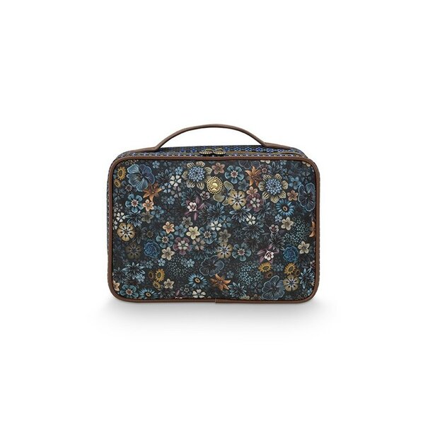 Pip Studio Pip Studio Beauty Case Square Large Tutti i Fiori Blue 27x19x10cm