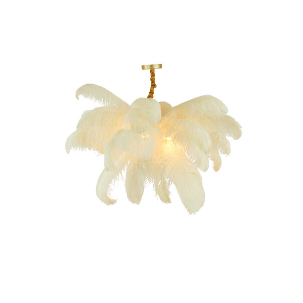 Light & Living Light & Living hanglamp FEATHER in wit/goud